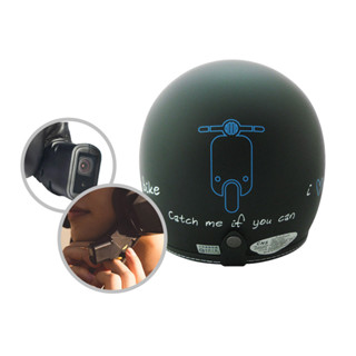 IminiDV X4 EVO 內建式 安全帽 行車記錄器 復古 騎士帽 I love my bike 機車 3/4罩