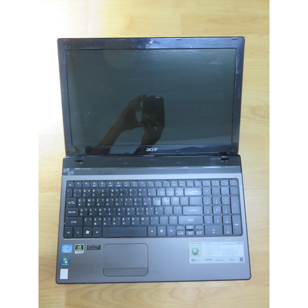 K.故障筆記型電腦-ACER 宏碁 ASPAIR 5750 CPU：I5-2410M P5WE0直購價1280