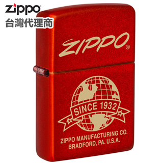 【美國Zippo】 Metallic Red Laser Engrave 防風打火機