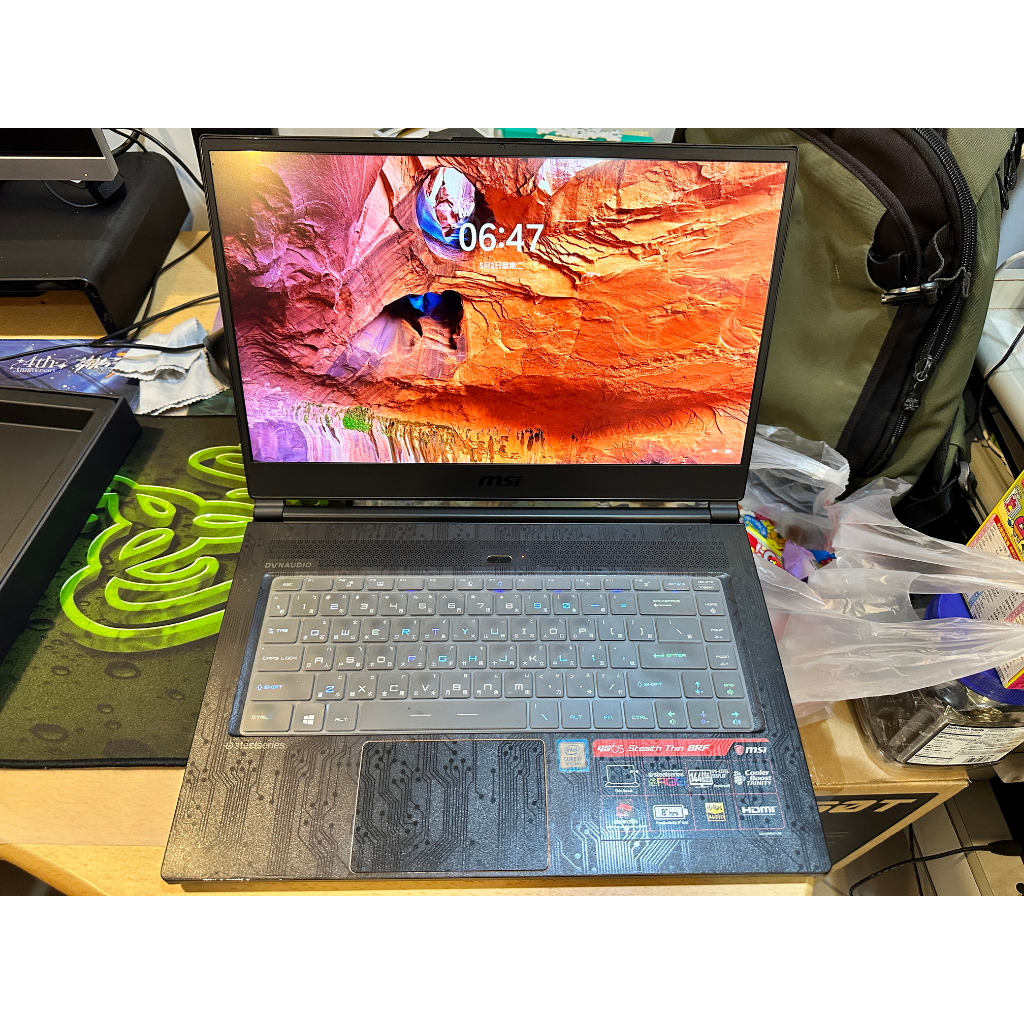 二手 微星GS65 8RF電競超薄筆電(i7-8750H/32GB/1TB SSD/1070-8GB/W10)