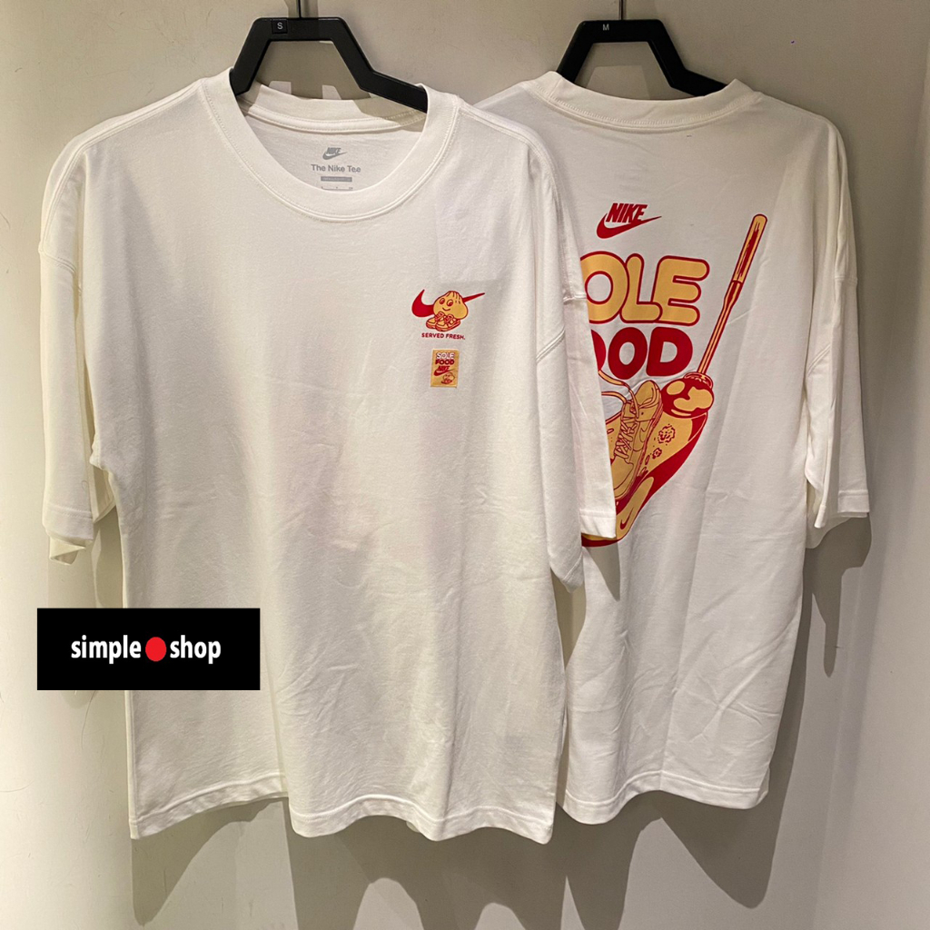 【Simple Shop】NIKE SOLE FOOD 包子 短袖 插畫 塗鴉 運動短袖 白色 FB9808-100
