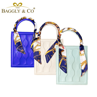 【BAGGLY&CO】克萊茵壓花絲帶琴譜小號手提側背包(三色)