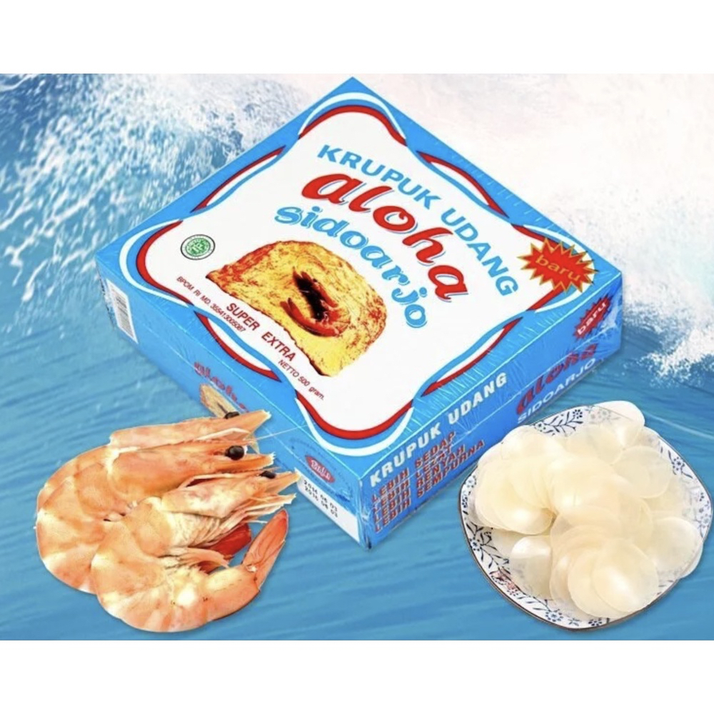 快速出貨｜🇮🇩ALOHA Krupuk Udang 蝦餅 500g 🇮🇩印尼蝦片｜🦐大蝦片｜需油炸蝦片