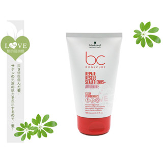 《LOVE SHOP》Schwarzkopf施華蔻公司貨【bc極緻修護 精氨酸髮尾精華100ML】免沖洗滋養修護