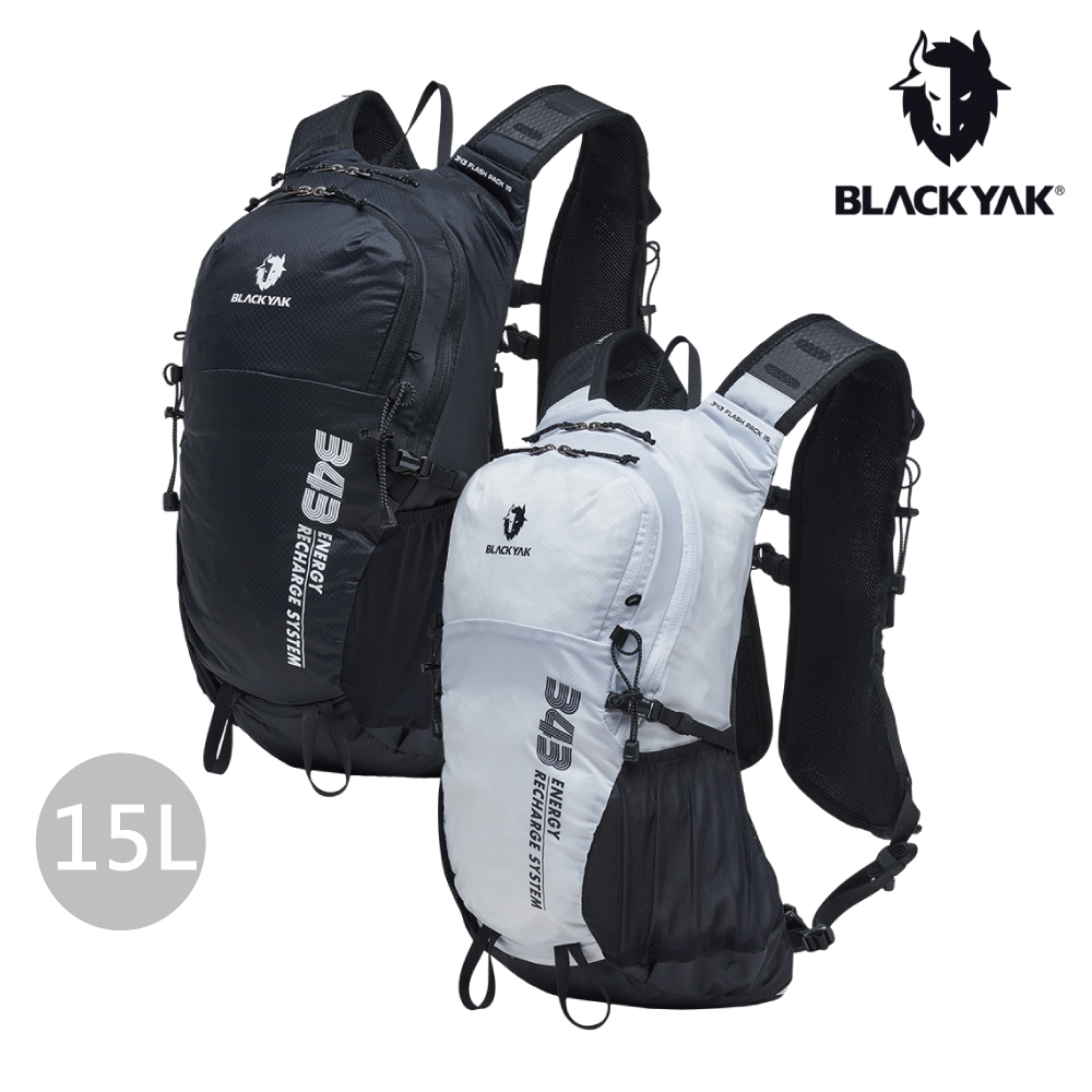 【BLACKYAK】343 FLASH 15L後背包(黑/白)-越野跑或短程登山|CB1NBE04|2BYKSX3904