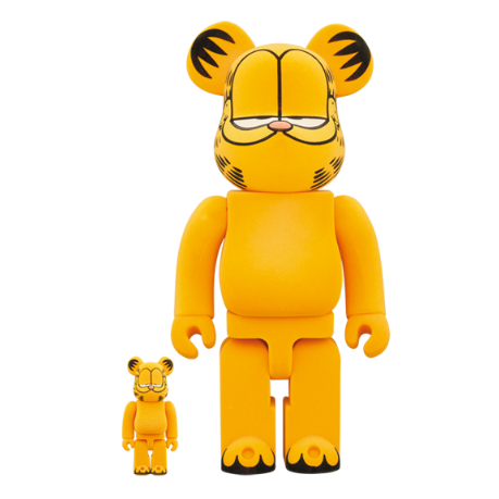 BE@RBRICK GARFIELD Flocky Ver. 100％ &amp; 400％ 加菲貓 植絨款