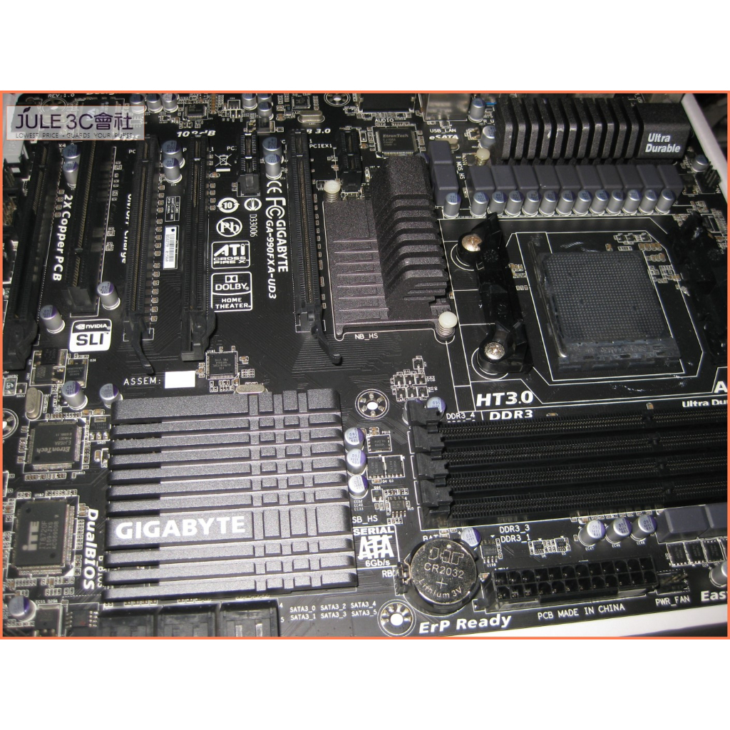 JULE 3C會社-技嘉 990FXA-UD3 990FX/DDR3/USB3/超耐久/RAID/ATX/AM3 主機板