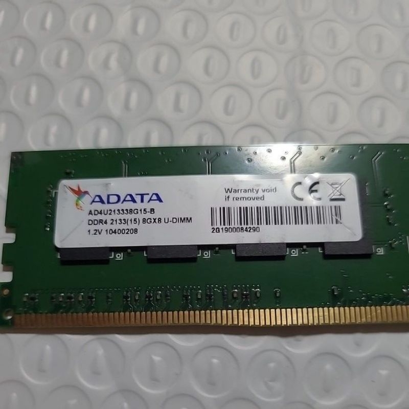 威剛 ADATA  記憶體DDR4/2133/8G（單面)