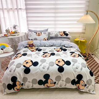 卡通迪士尼床包四件組 卡通印花床包組 床單 床罩 被套 枕頭套 保潔墊 寢具 單人/雙人/加大/特大 米奇笑臉