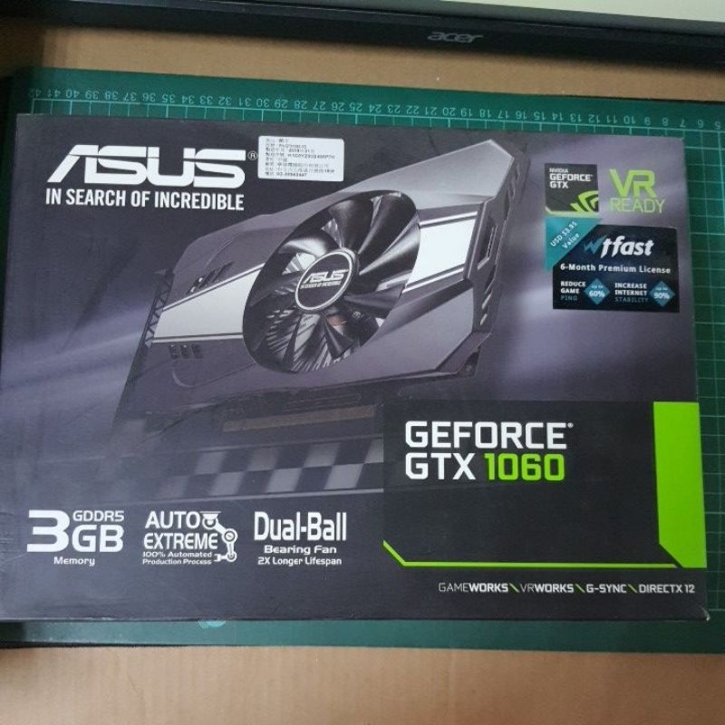 空盒ASUS GEFORCE GTX1060 3GB 空盒