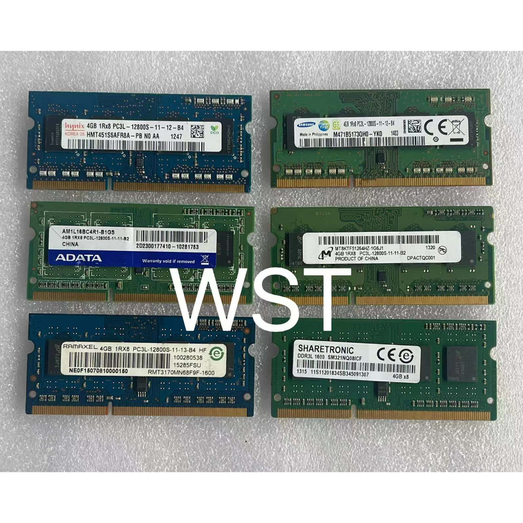 DDR3 4G 1Rx8 PC3L 12800 NB 筆電專用記憶體 原裝原廠 拆機良品