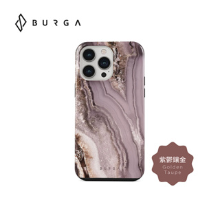 【BURGA】iPhone 14Pro/Pro Max Tough款 MagSafe防摔保護殼-紫鬱鑲金 (手機殼)