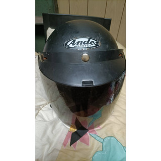 【銓芳家具】Andes HELMETS 半罩式安全帽 黑色安全帽 騎士帽 淑女帽 3/4罩 露臉式 四分之三安全帽