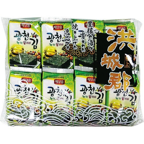 🔥熱銷🔥 🔺即期品 便宜售 🔺韓國 超大包裝 CP值超高 海苔 鹽味/泡菜任選 一袋有16包-洪城郡