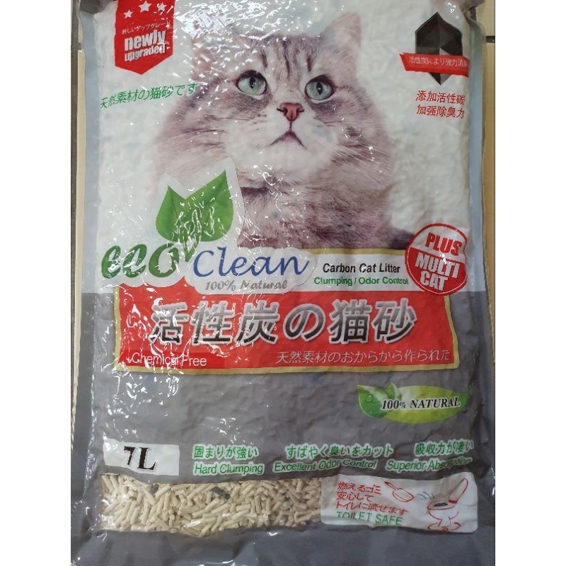 ECO CLEAN 艾可豆腐砂 7L 活性碳豆腐貓砂