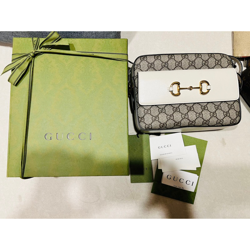 【GUCCI 古馳】1955馬銜釦系列拉鍊相機包