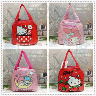☆Babyの遊樂園☆兒童餐具 正版 Hello Kitty 美樂蒂 雙子星 卡通 餐袋 便當袋 手提袋 才藝袋 學校推薦