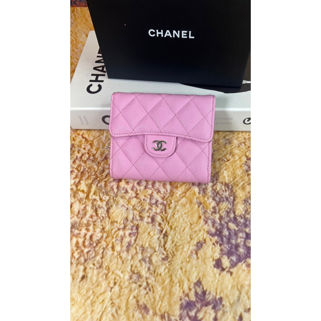 Chanel cf 三折短夾 粉色 金釦 甜 $3xxxx 😍😍😍在台現貨🇹🇼