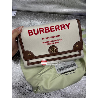 SoHoShop歐洲代購 在台現貨 BURBERRY Horseferry 印花帆布翻蓋斜背包