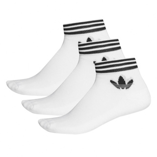 adidas TREF ANK SCK HC 白 條紋 男女款 襪子 短襪 三葉草 3雙入 EE1152