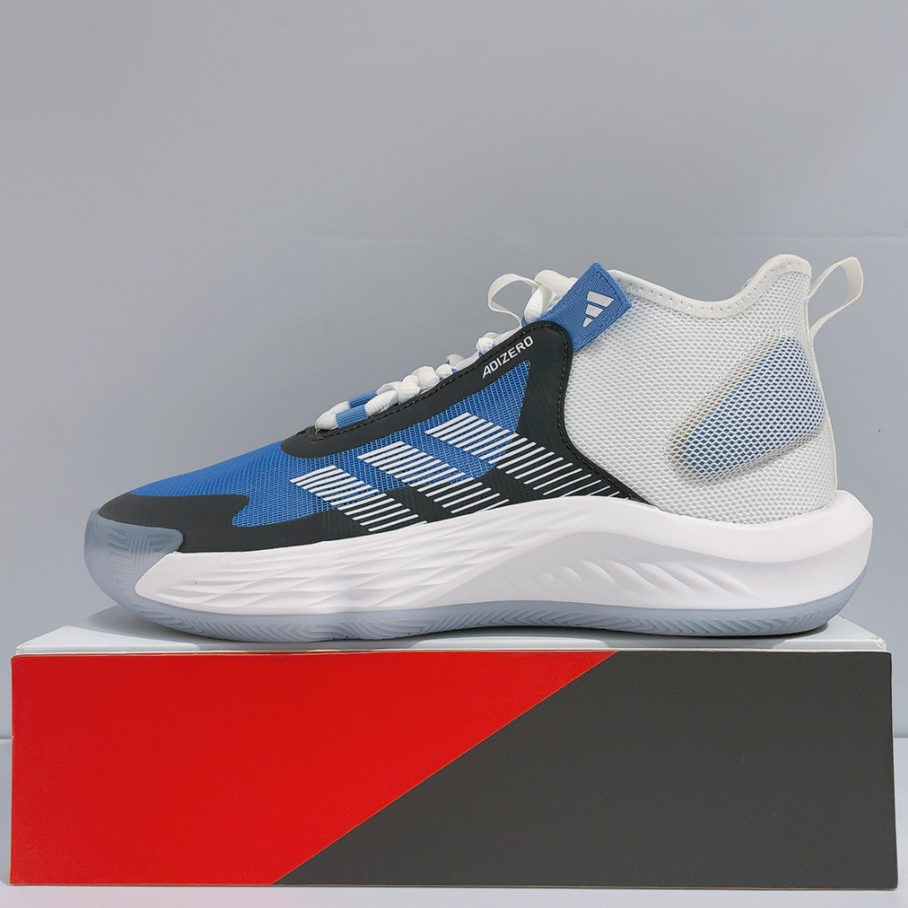 adidas Adizero Select 男生 白藍色 舒適 緩震 運動 籃球鞋 IE9266