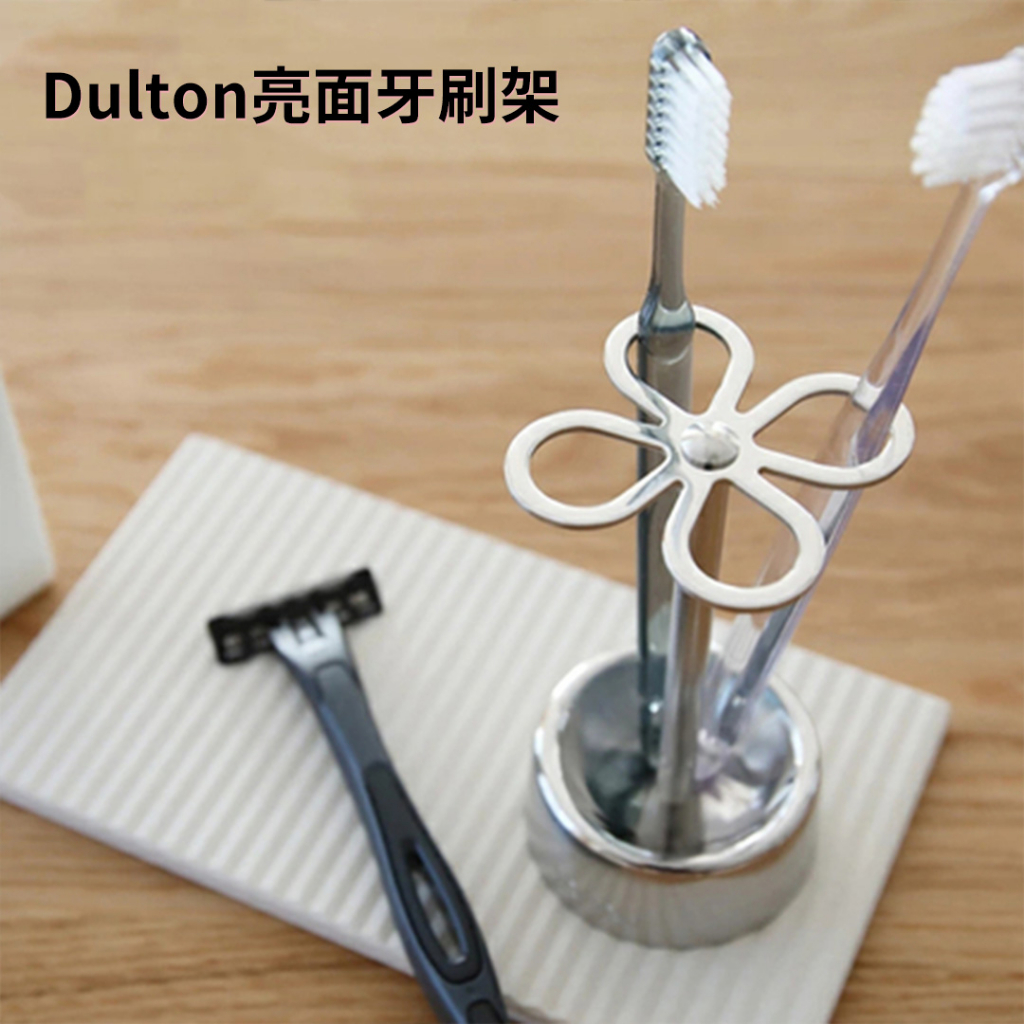 台灣現貨 日本Dulton亮面牙刷架復古收納浴室 四孔牙刷架