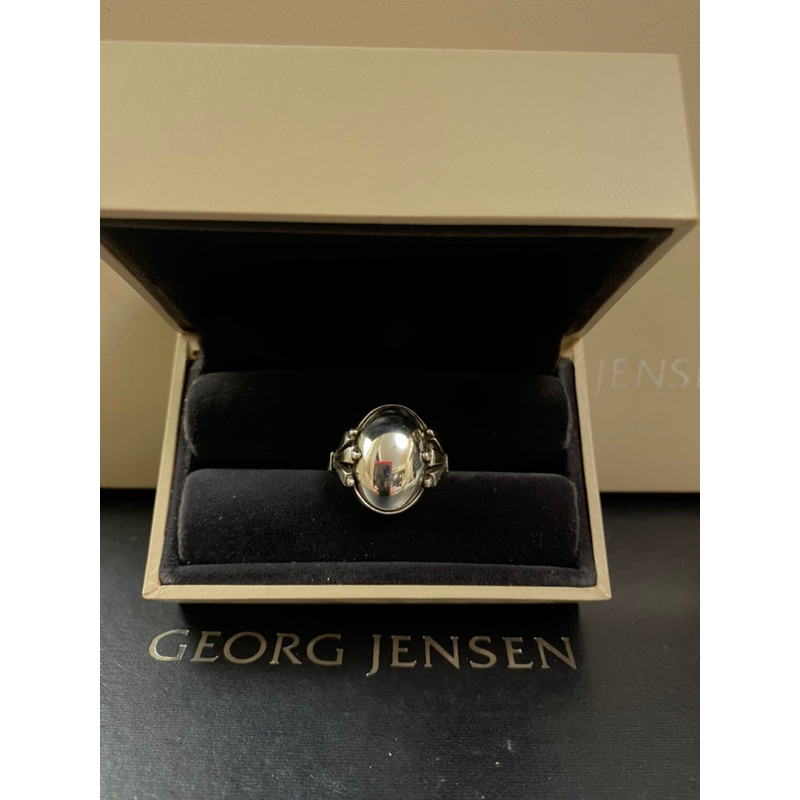 Georg Jensen喬治傑生GJ#51 古典銀石戒指