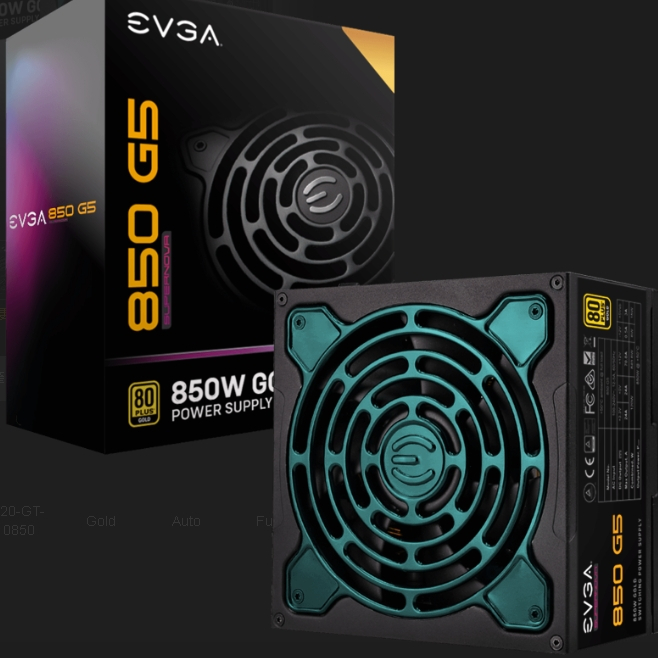 EVGA 850G5(220-G5-0850-X7) 850W電源供應器(二手-線材齊全-無外盒)