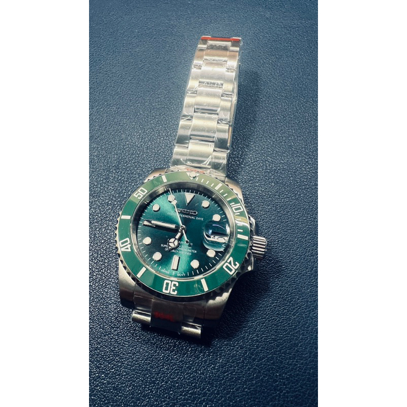 訂製無現貨【改錶玩面】Seiko Mod 精工 新版 綠水鬼 自動上鍊 藍寶石玻璃 機械錶