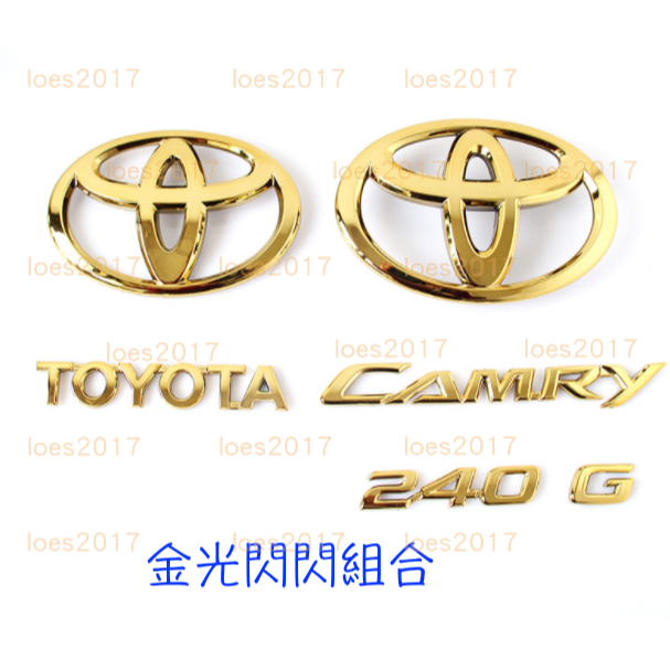 金色 TOYOTA LOGO 車標 前標 後標 RAV4 Altis Yaris CAMRY CHR CC WISH