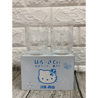 日本製🇯🇵 正版 凱蒂貓 Hello Kitty 聯名 非賣品 水杯 對杯 酒杯 玻璃杯 玻璃 小杯子