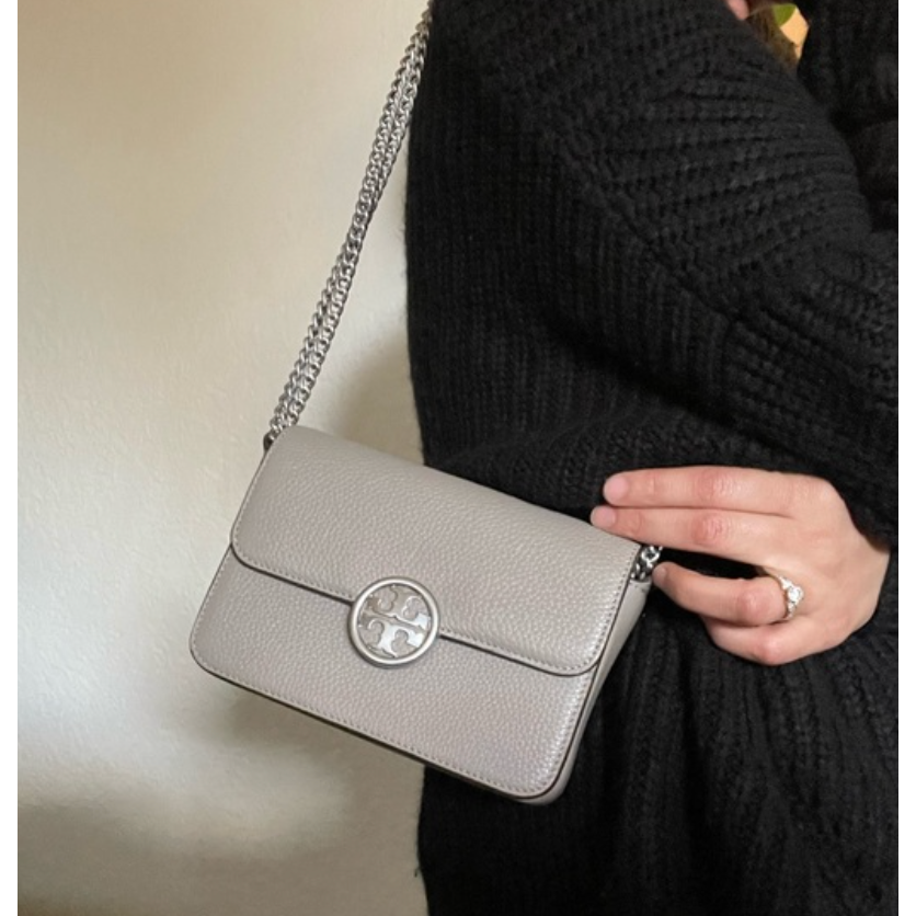 tory burch 141659 olivia mini pebbled 翻蓋 鏈條 單肩包 tb包包  tb包