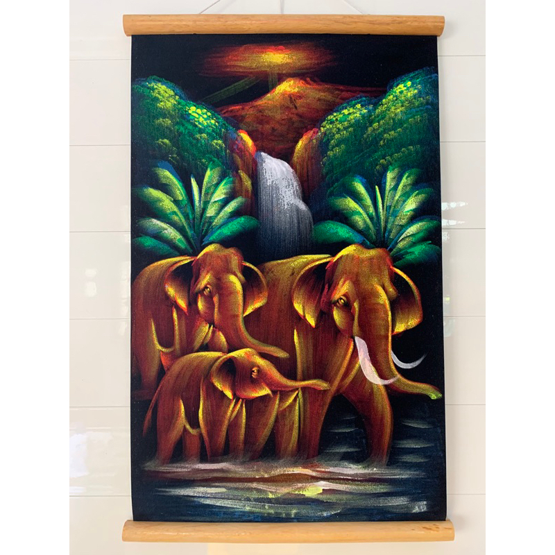 掛畫 壁畫 油畫 牆壁佈置 大象 裝置藝術 客廳佈置 房間佈置