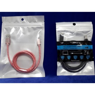 (台北雜貨店)Opro9 USB-C to USB-A 3.1A傳輸充電線(1米長)尼龍雙編織線 市價120元 顏色隨機