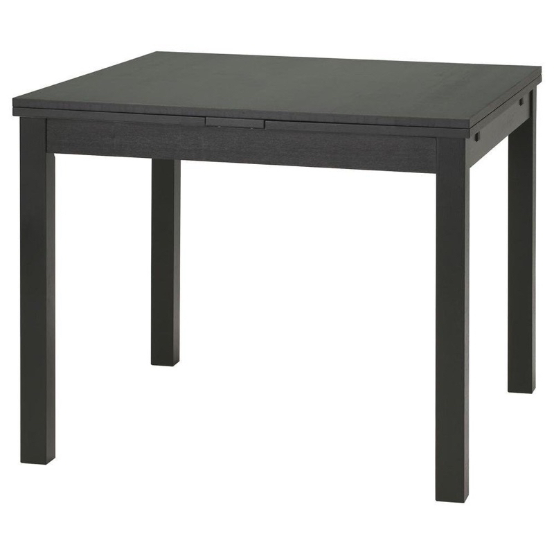 絕版品/北歐IKEA經典宜家BJURSTA延伸桌實木餐桌工作桌/梣木/黑棕色/90延長168/二手八成新/3990