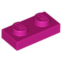 LEGO 樂高 洋紅色 Plate 1x2 薄板 薄片 平板 3023 6225