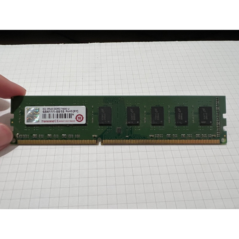Transecnd 創見 8GB DDR3 1600U 桌上型電腦記憶體 （二手）