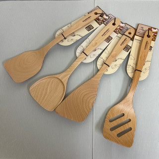 北歐山毛櫸原木料理用具 湯杓 煎匙 鍋鏟