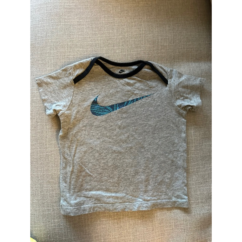 Nike 男幼童休閒運動風短袖T恤上衣+葉子海灘短褲套裝組18-24個月