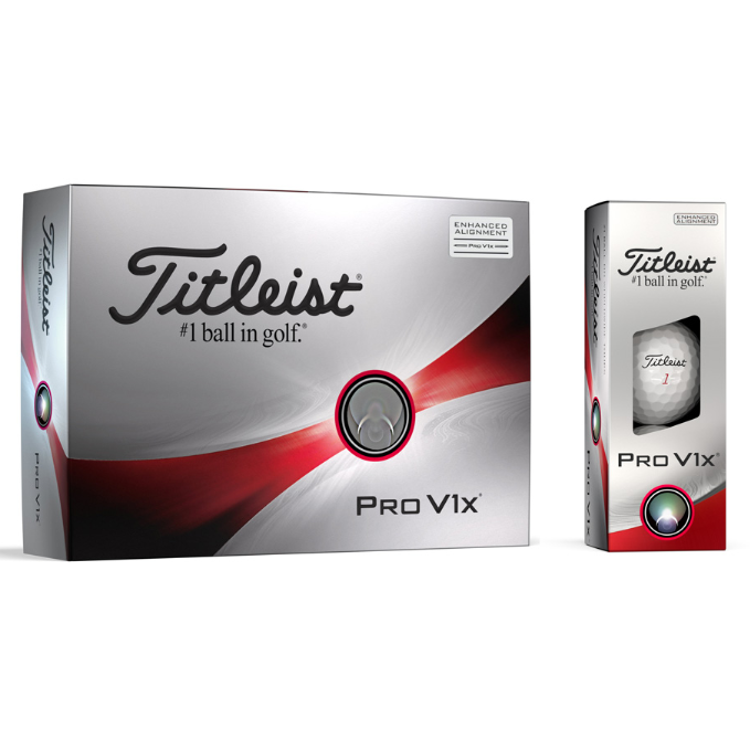 ⭐現貨23 Titleist Pro V1X Golf Ball ,4-piece(12/DZ) White/Yello