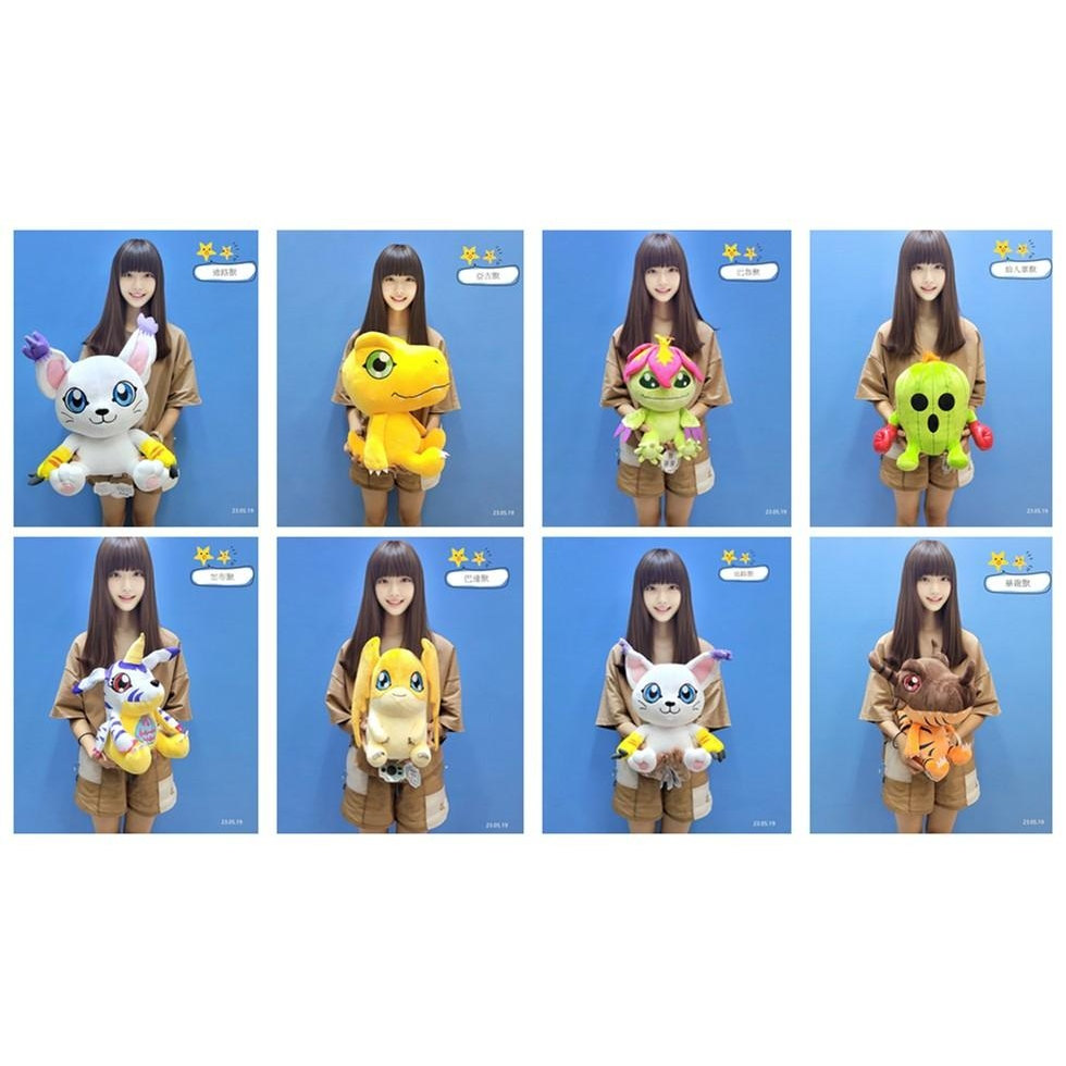 數碼寶貝系列娃娃 加布獸娃娃 暴龍獸 迪路獸 亞古獸 巴達獸 巴魯獸 仙人掌獸 娃娃 玩偶 數碼寶貝布偶