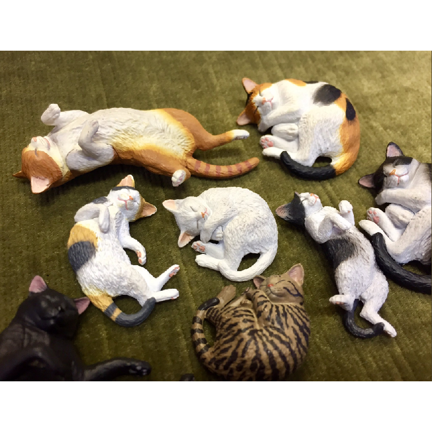 IKIMON 轉蛋 NTC圖鑑-寵物貓睡姿 磁鐵和吊飾  森口修