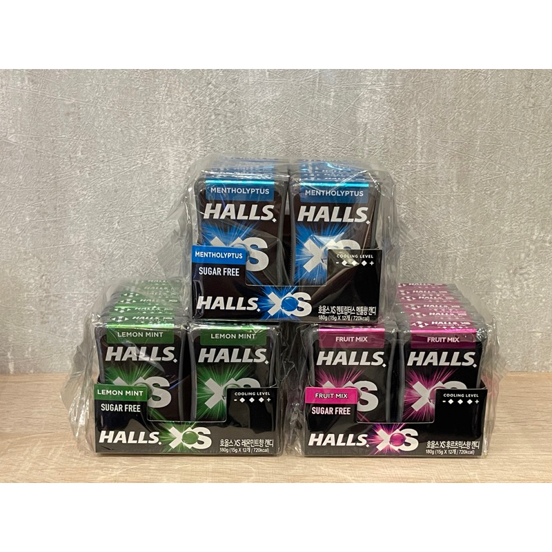 【Halls XS】 (滿額免運）無糖迷你薄荷糖 綜合莓果 檸檬薄荷 喉糖 (15g)