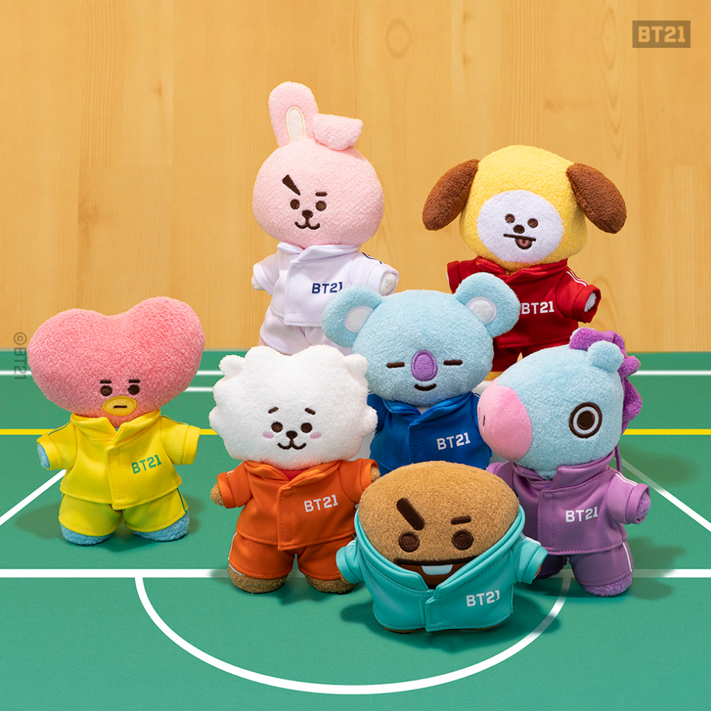 【代購】BTS 防彈少年團 -BT21 日本限定商店周邊 站立玩偶娃衣(運動服)