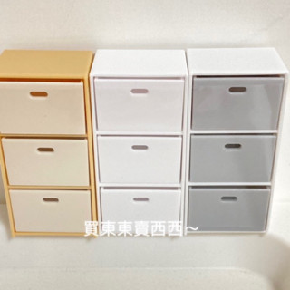 全新現貨 微型擺設 收納櫃三層櫃 抽屜櫃 1/12 微縮 迷你模型 日本seria icolor
