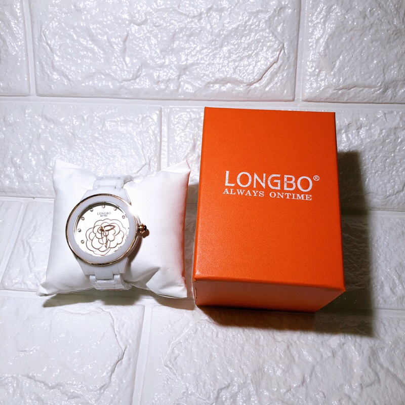 LONGBO山茶花陶瓷石英錶/6078G/陶瓷錶/女錶