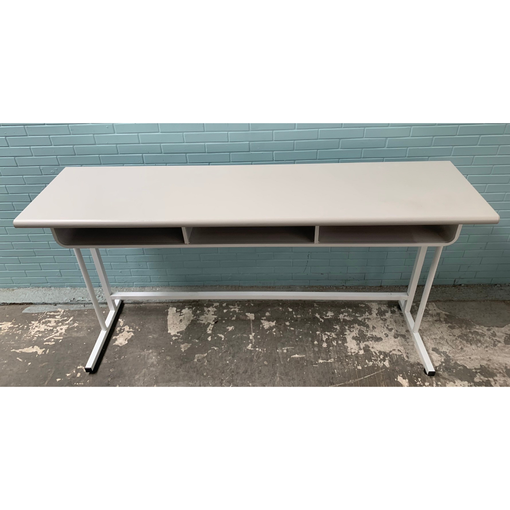A3257 [家之家二手傢俱] 三人鋼製課桌 補習班桌椅 書桌 辦公桌 課桌椅 補習班桌 兒童書桌