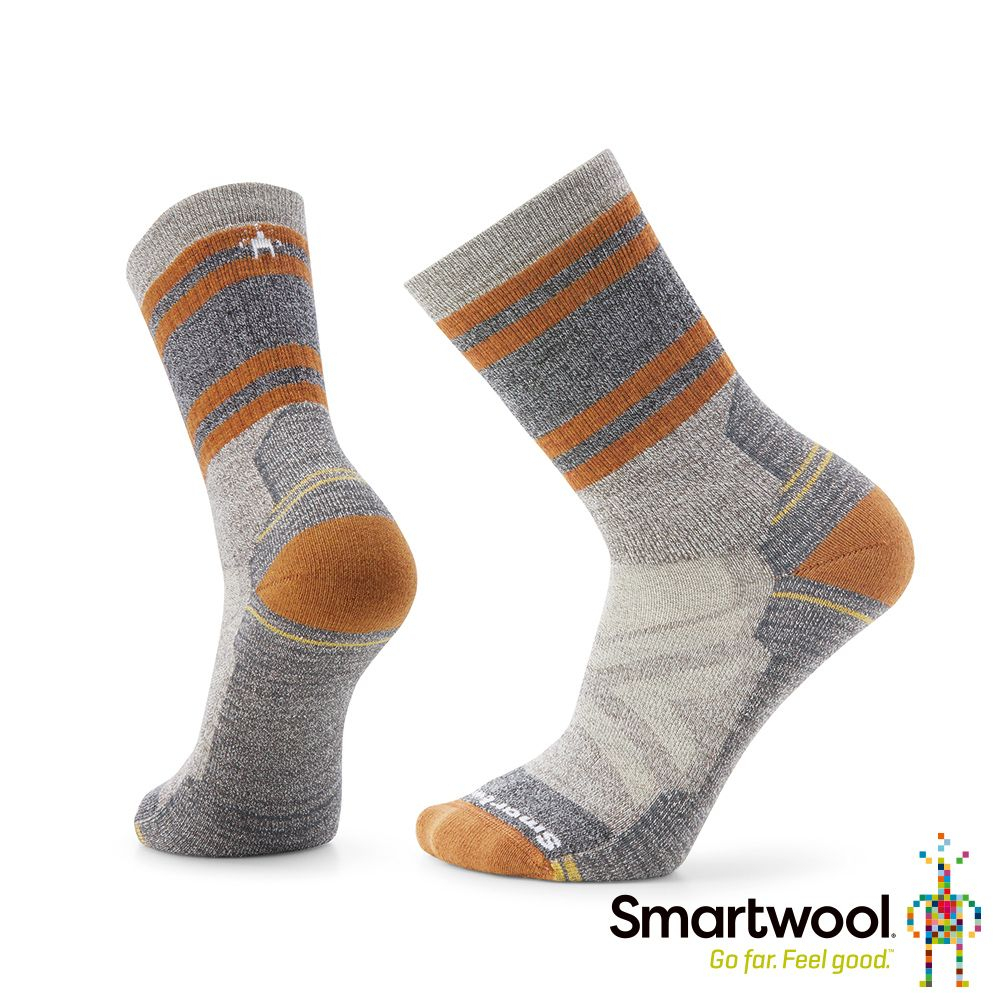 【Smartwool】機能戶外中級減震印花中長襪(灰褐)登山襪 中筒襪 運動襪 羊毛襪 |SMCB0NAB0687