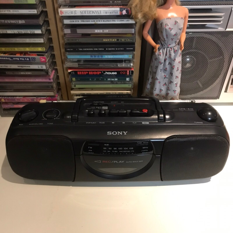 日本SONY迷你手提卡帶收錄音機 九O年代絕版品 CFS-E10 1994年馬來西亞製