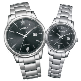 CITIZEN星辰 PAIR 光動能時尚對錶 BM6978-77E+EW2318-73E
